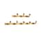 Gold Metal Mushroom 8 Hanger Wall Hook Set, 2ct.